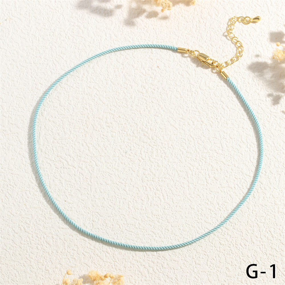 Preppy Style Simple Style Solid Color Cord Handmade 18K Gold Plated Women's Choker display picture 20