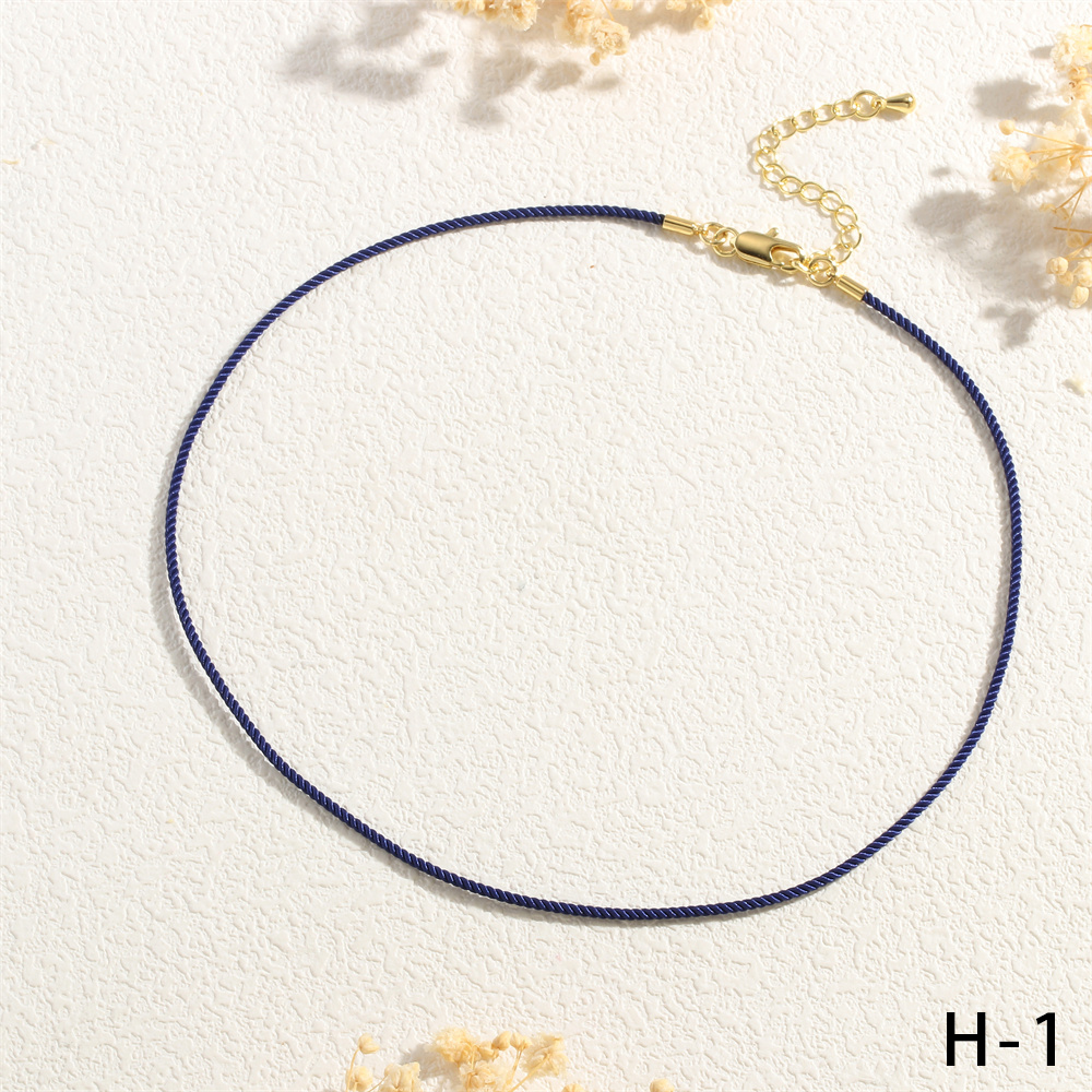 Preppy Style Simple Style Solid Color Cord Handmade 18K Gold Plated Women's Choker display picture 22