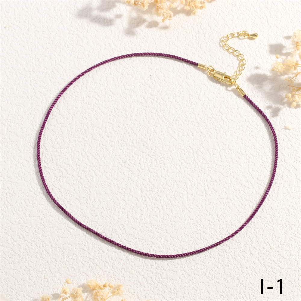 Preppy Style Simple Style Solid Color Cord Handmade 18K Gold Plated Women's Choker display picture 24