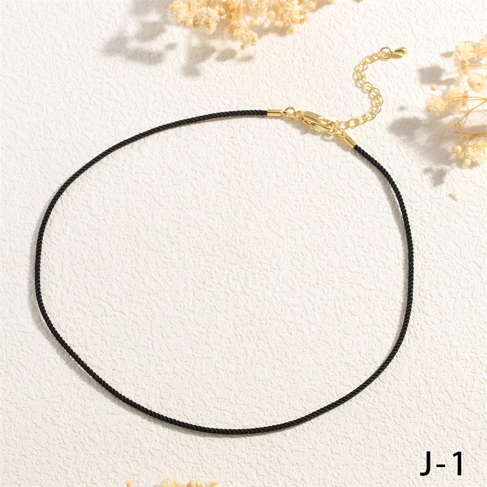 Preppy Style Simple Style Solid Color Cord Handmade 18K Gold Plated Women's Choker display picture 26