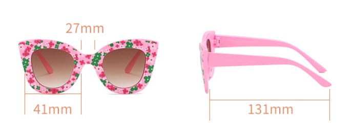 Cute Ditsy Floral Pc Square Full Frame Kids Sunglasses display picture 1