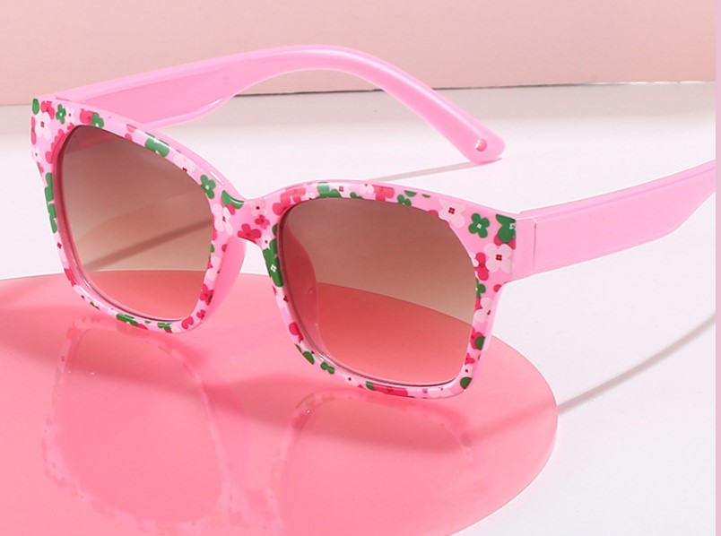 Cute Sweet Ditsy Floral Pc Square Full Frame Kids Sunglasses display picture 4