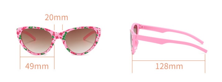 Sweet Ditsy Floral Pc Cat Eye Full Frame Kids Sunglasses display picture 1