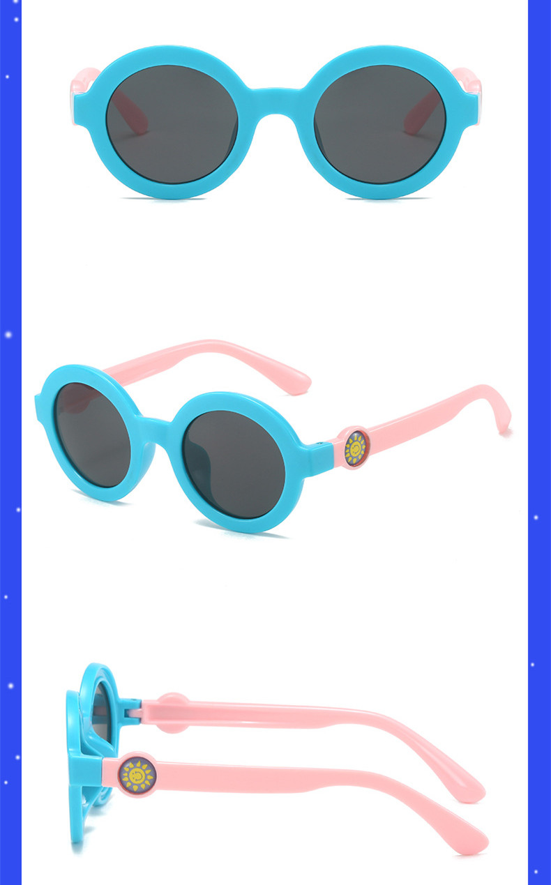 Cute Sweet Geometric Pc Round Frame Full Frame Kids Sunglasses display picture 4