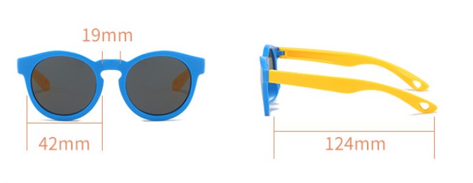 Casual Color Block Pc Round Frame Full Frame Kids Sunglasses display picture 3