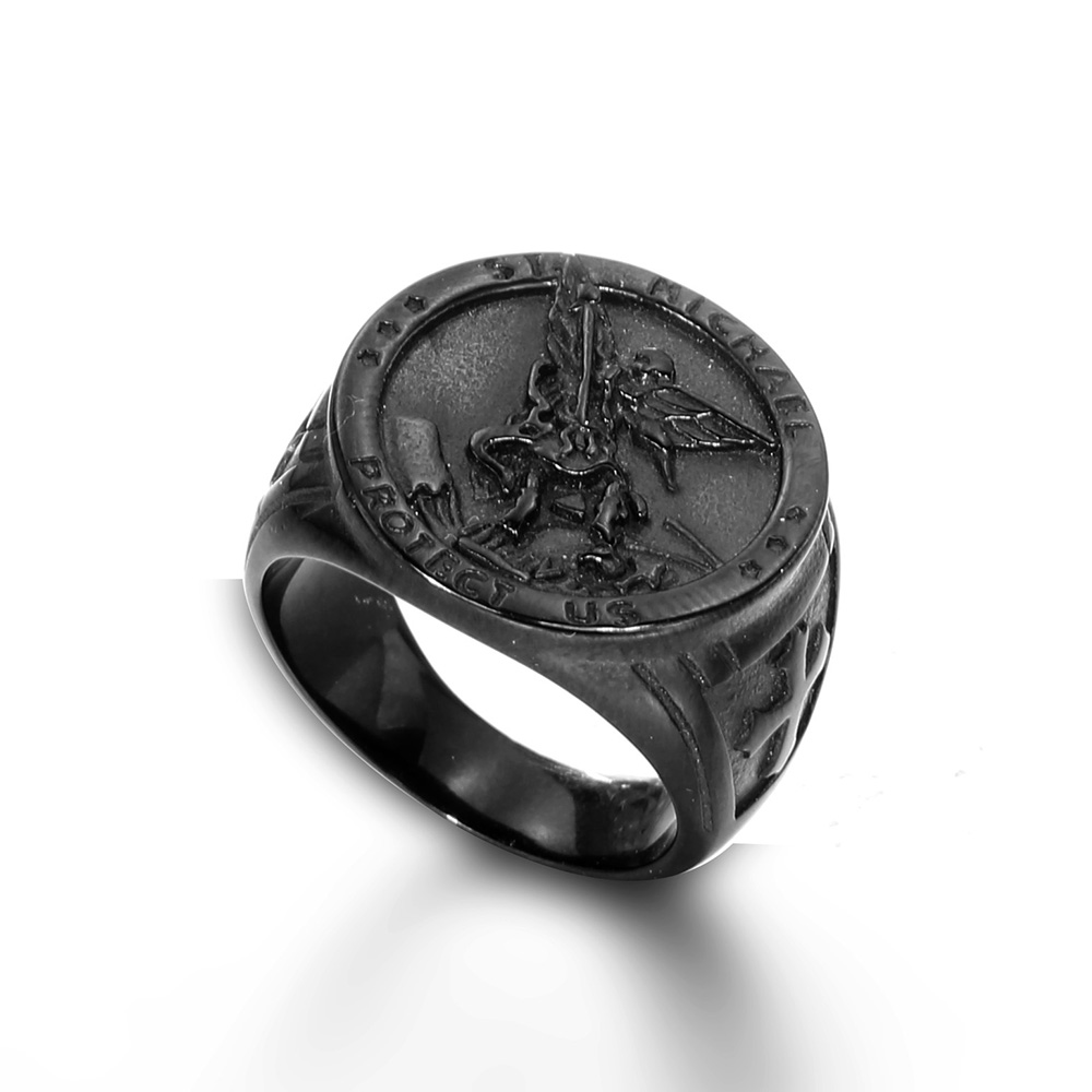 Hip-Hop Letter Horse Skull Stainless Steel None 18K Gold Plated Unisex Rings display picture 1