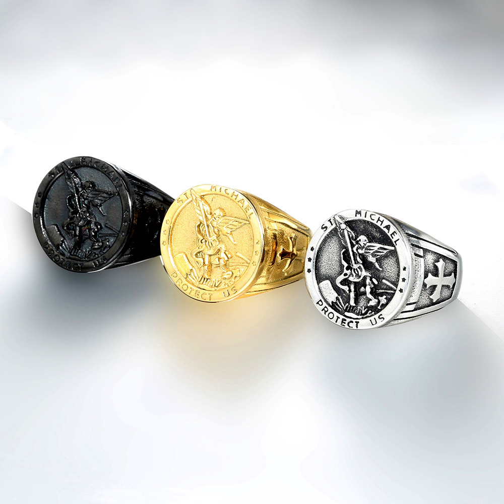 Hip-Hop Letter Horse Skull Stainless Steel None 18K Gold Plated Unisex Rings display picture 3