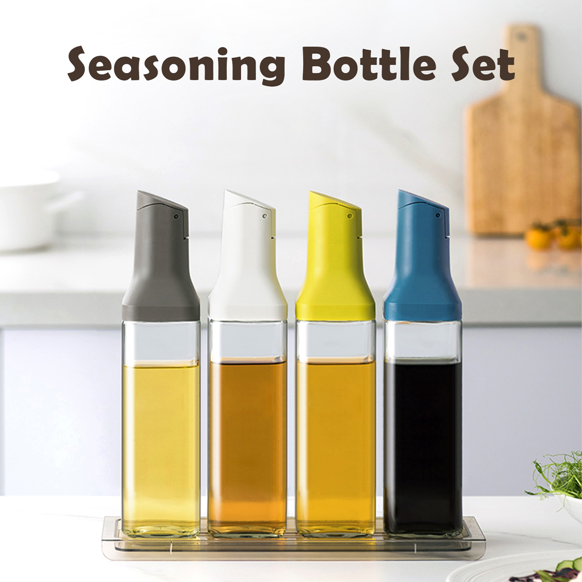 Classic Style Multicolor Stainless Steel Glass Silica Gel Lecythus Seasoning Bottle 1 Piece display picture 2