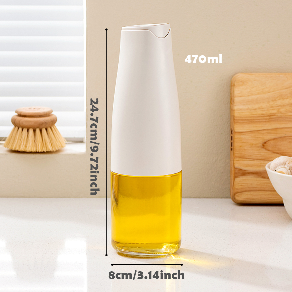 Classic Style Color Block PP Glass Silica Gel Lecythus Seasoning Bottle 1 Piece display picture 6