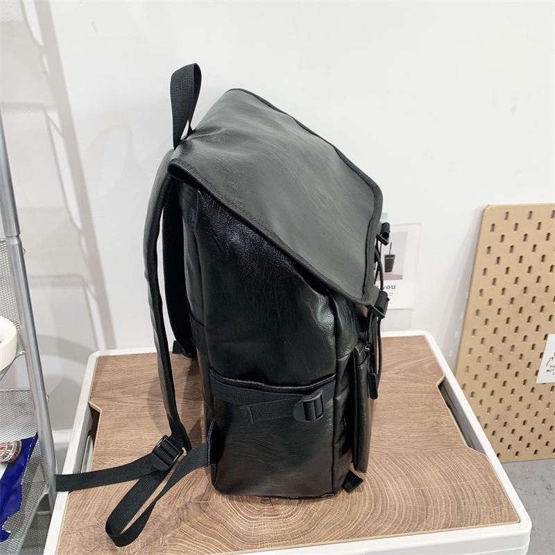 Women's Solid Color Pu Leather Zipper Fashion Backpack Laptop Backpack display picture 6