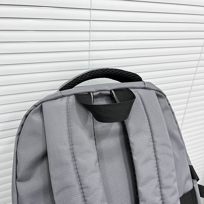 Unisex Solid Color Nylon Sewing Thread Zipper Fashion Backpack Laptop Backpack display picture 28