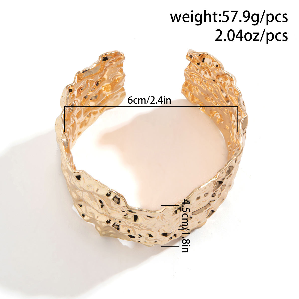 Hip-Hop Geometric Solid Color Copper Alloy Wholesale Bangle display picture 4