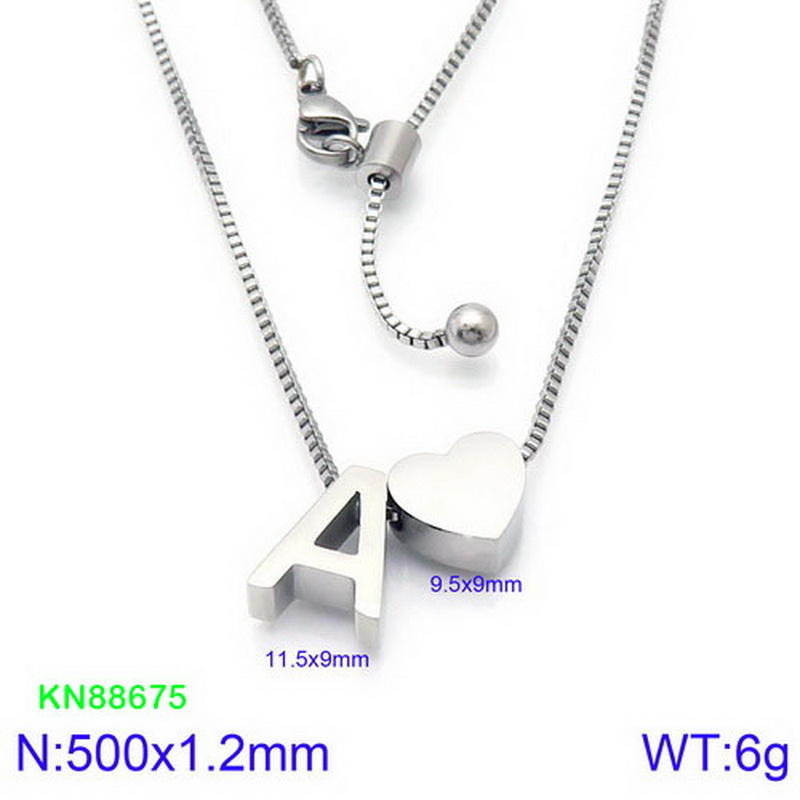 Stainless Steel 18K Gold Plated Basic Letter Heart Shape Pendant Necklace display picture 38