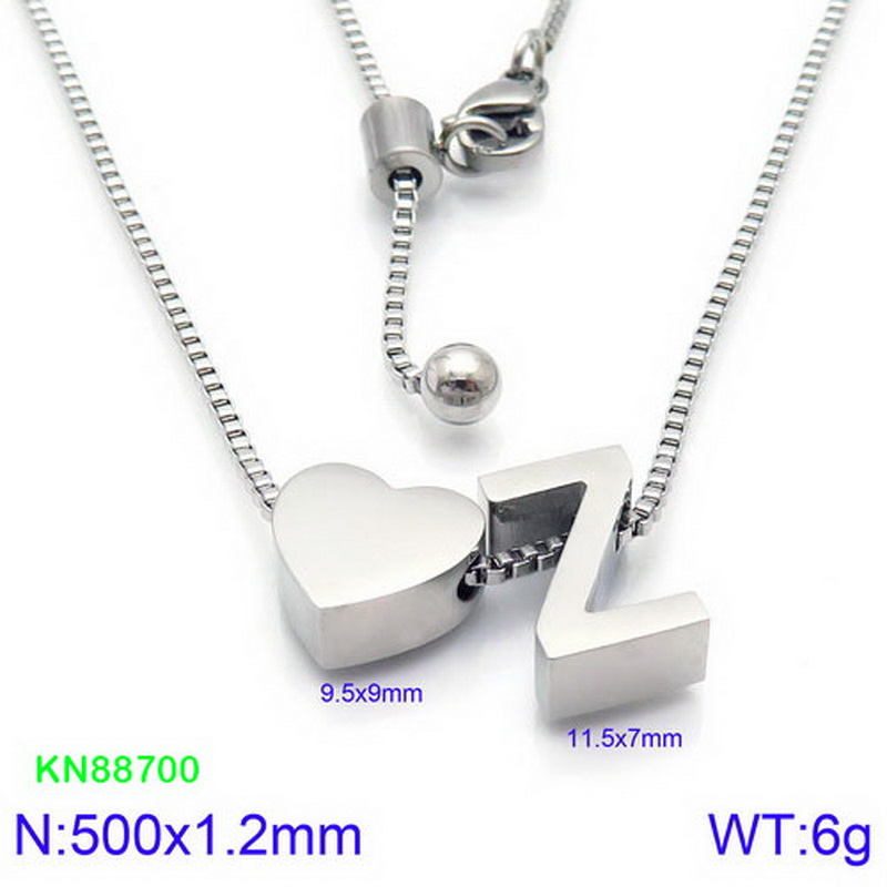 Stainless Steel 18K Gold Plated Basic Letter Heart Shape Pendant Necklace display picture 63