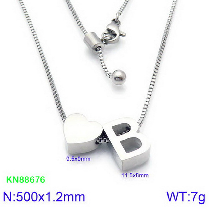 Stainless Steel 18K Gold Plated Basic Letter Heart Shape Pendant Necklace display picture 39