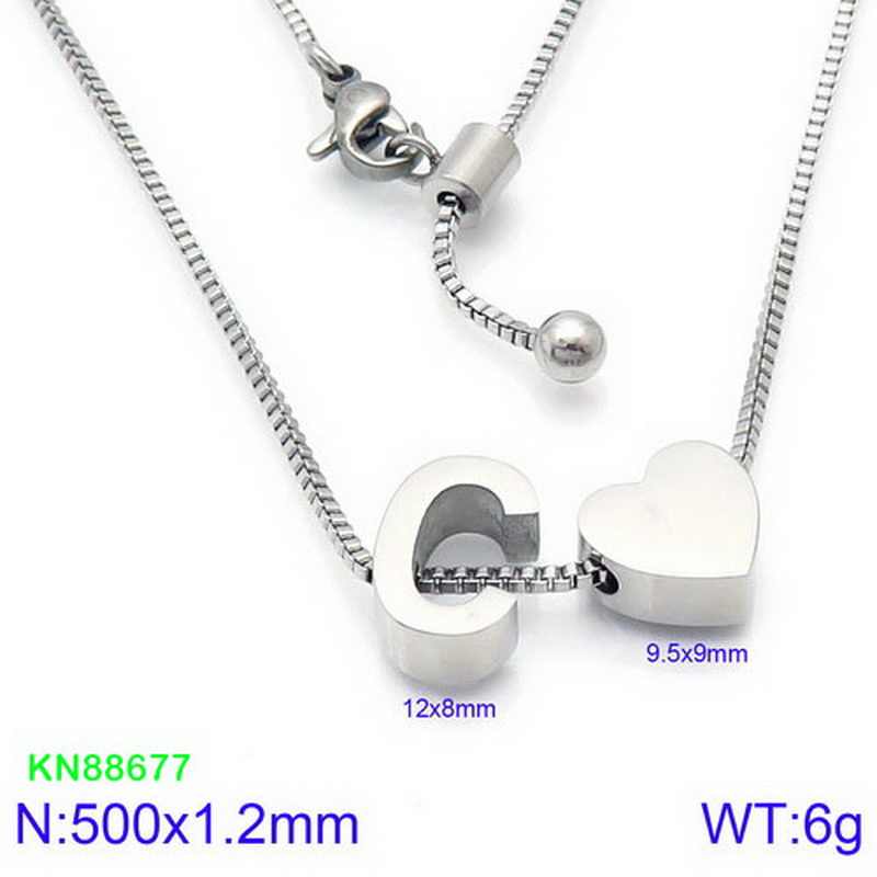 Stainless Steel 18K Gold Plated Basic Letter Heart Shape Pendant Necklace display picture 40