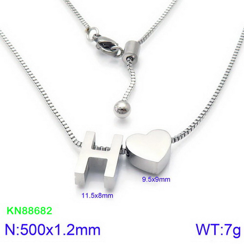 Stainless Steel 18K Gold Plated Basic Letter Heart Shape Pendant Necklace display picture 45