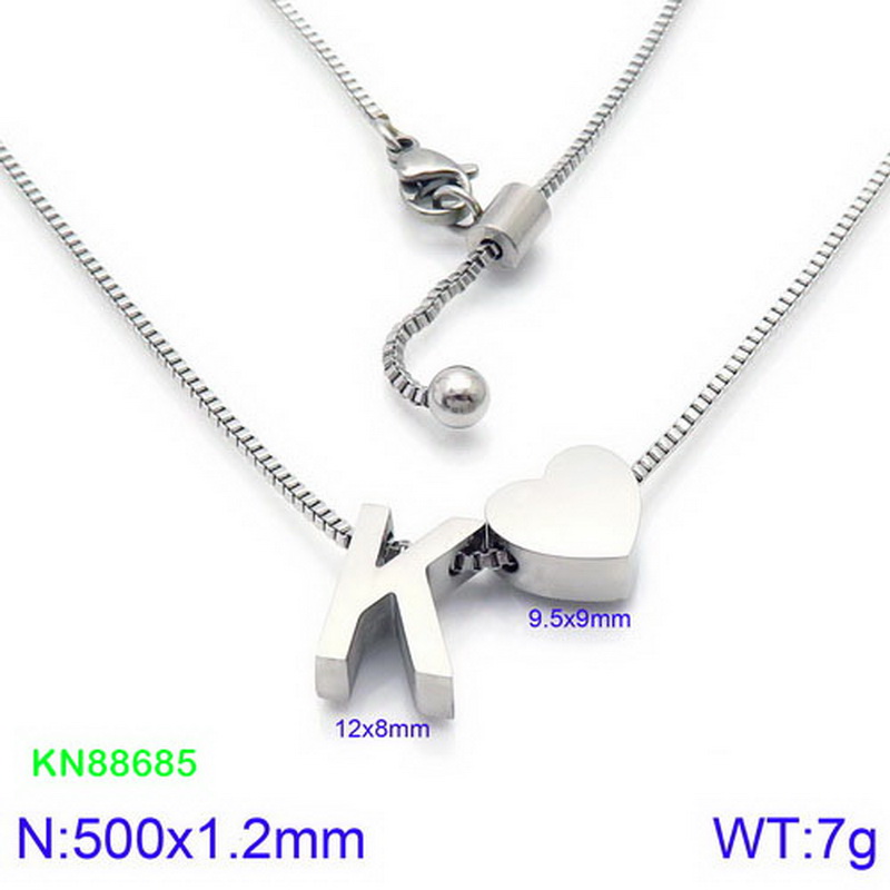 Stainless Steel 18K Gold Plated Basic Letter Heart Shape Pendant Necklace display picture 48