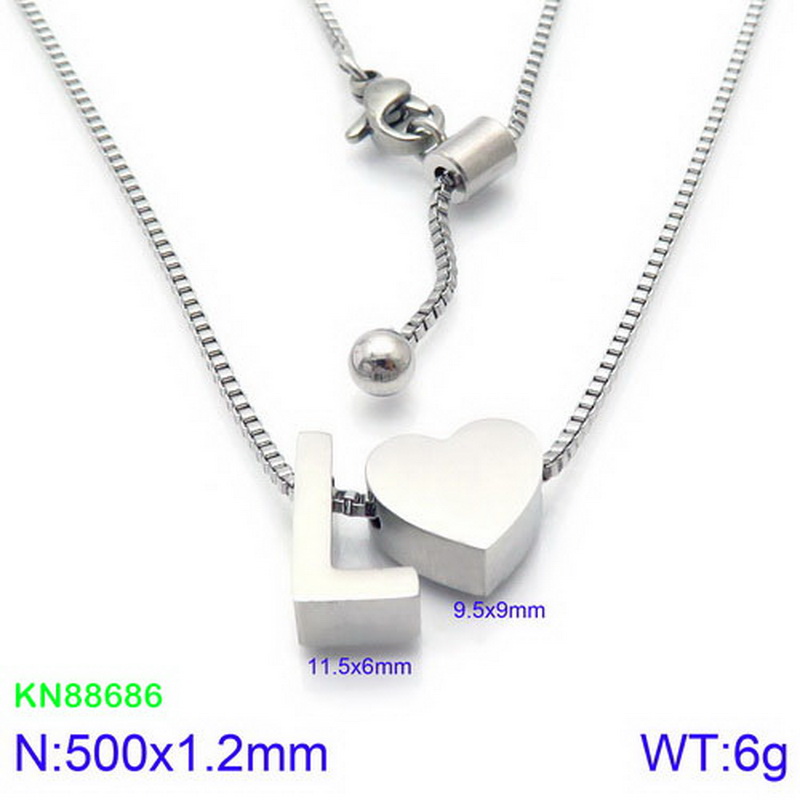 Stainless Steel 18K Gold Plated Basic Letter Heart Shape Pendant Necklace display picture 49