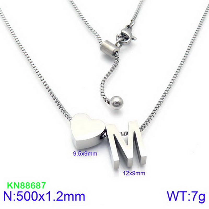Stainless Steel 18K Gold Plated Basic Letter Heart Shape Pendant Necklace display picture 50