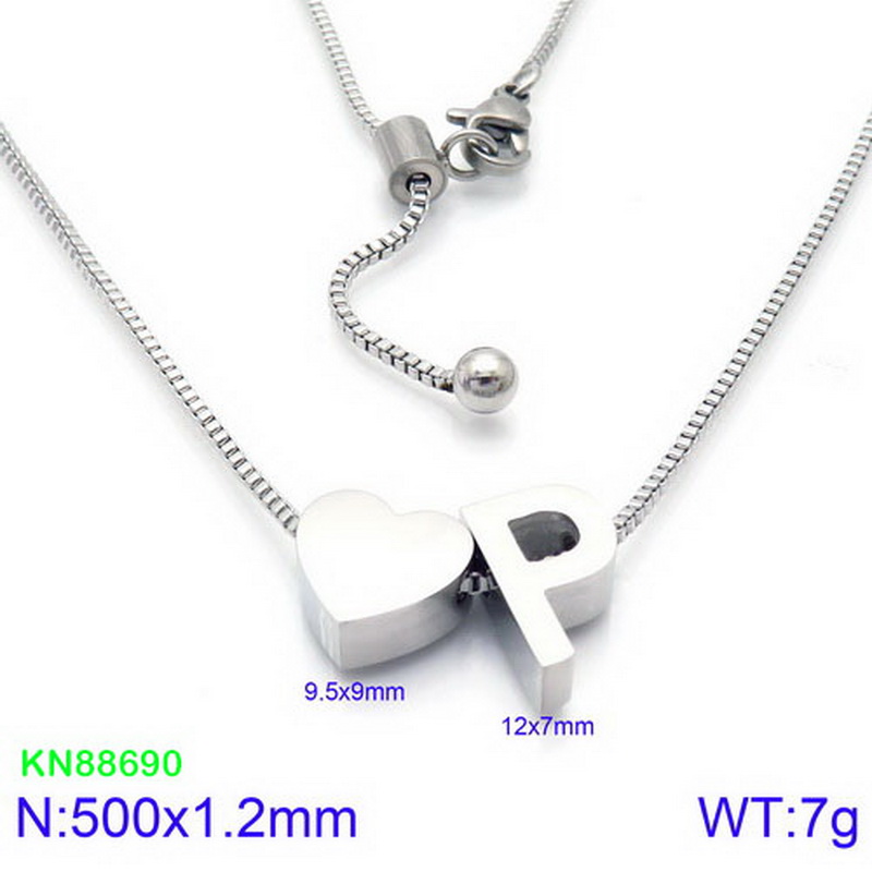 Stainless Steel 18K Gold Plated Basic Letter Heart Shape Pendant Necklace display picture 53