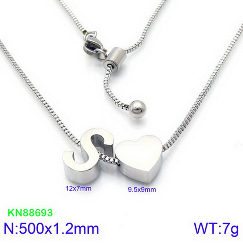Stainless Steel 18K Gold Plated Basic Letter Heart Shape Pendant Necklace display picture 56
