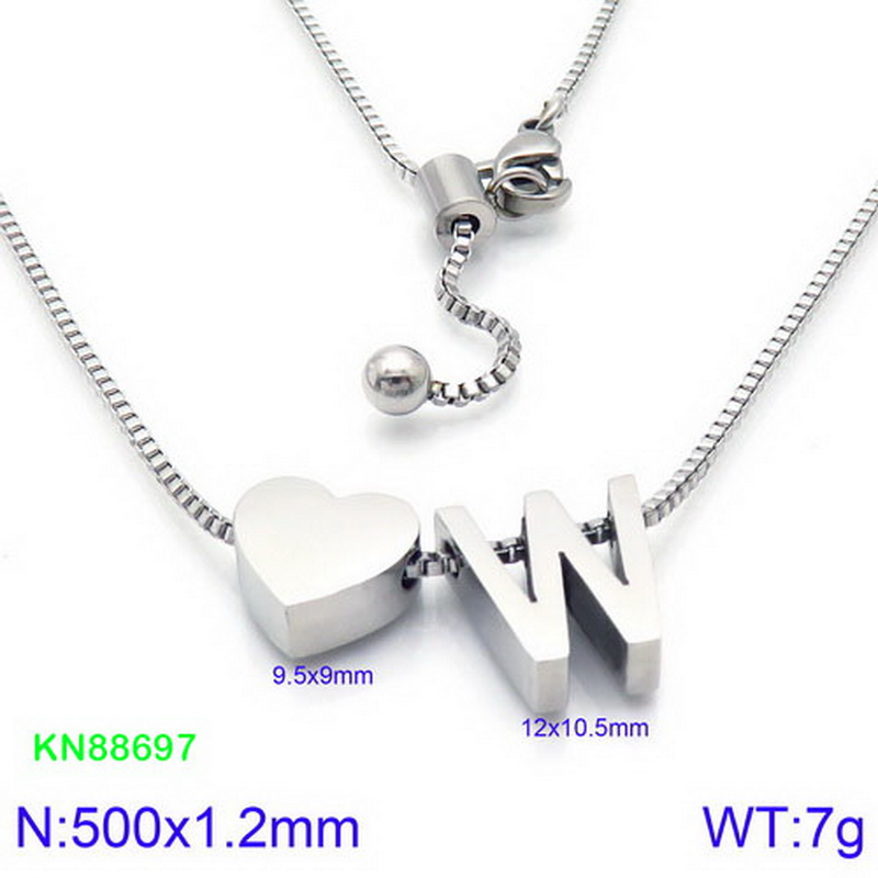 Stainless Steel 18K Gold Plated Basic Letter Heart Shape Pendant Necklace display picture 60