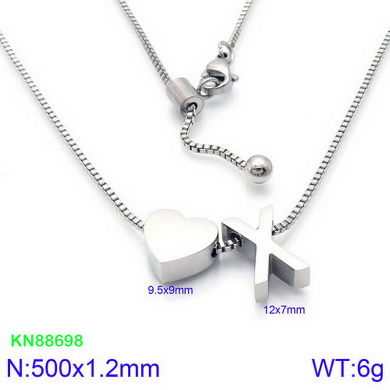 Stainless Steel 18K Gold Plated Basic Letter Heart Shape Pendant Necklace display picture 61