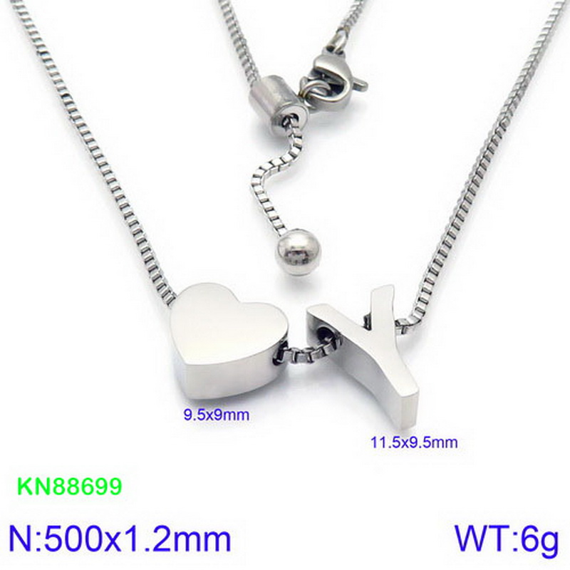 Stainless Steel 18K Gold Plated Basic Letter Heart Shape Pendant Necklace display picture 62