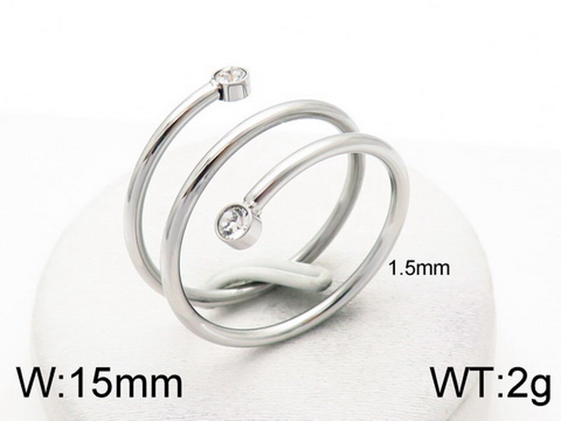 Stainless Steel 18K Gold Plated Simple Style Geometric Zircon Open Rings display picture 9