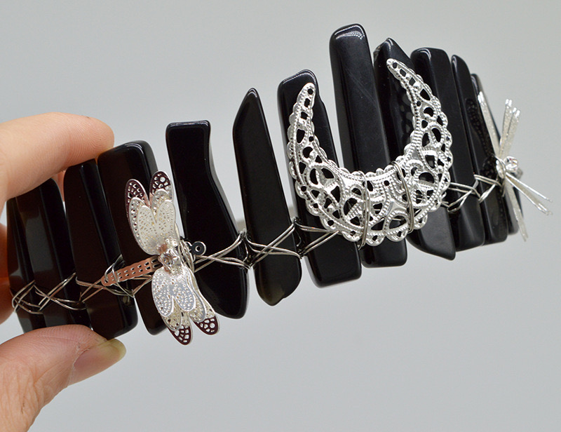 Women's Simple Style Commute Color Block Alloy Inlay Natural Stone Gem Crystal Crown display picture 3