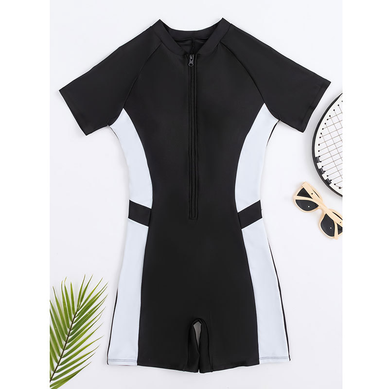 Women's Simple Style Color Block 1 Piece One Piece Swimwear display picture 6