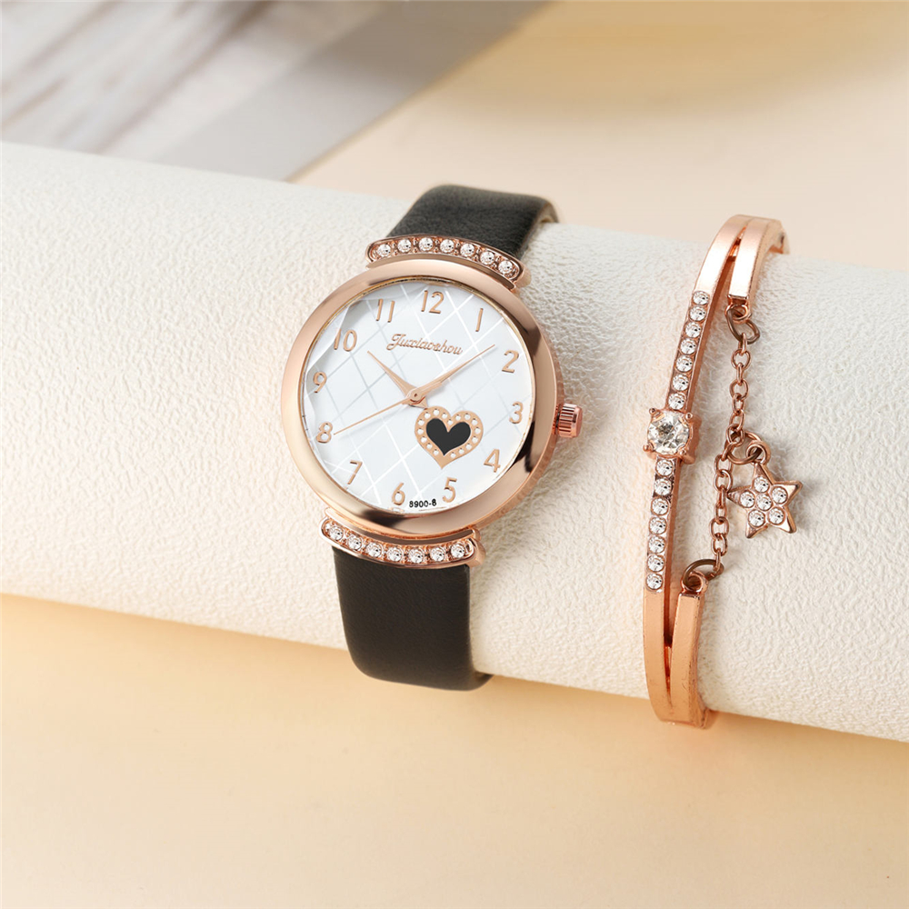 Casual Heart Shape Buckle Quartz Women's Watches display picture 7