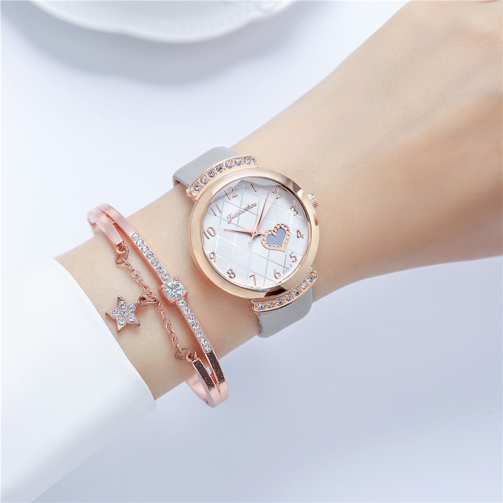 Casual Heart Shape Buckle Quartz Women's Watches display picture 2