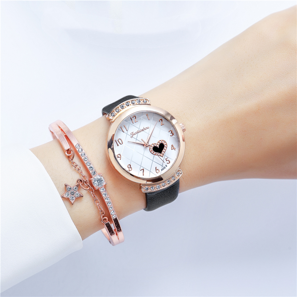 Casual Heart Shape Buckle Quartz Women's Watches display picture 5