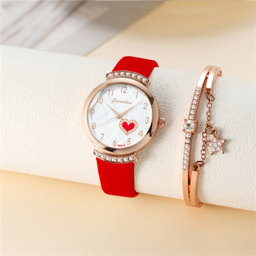 Casual Heart Shape Buckle Quartz Women's Watches display picture 11