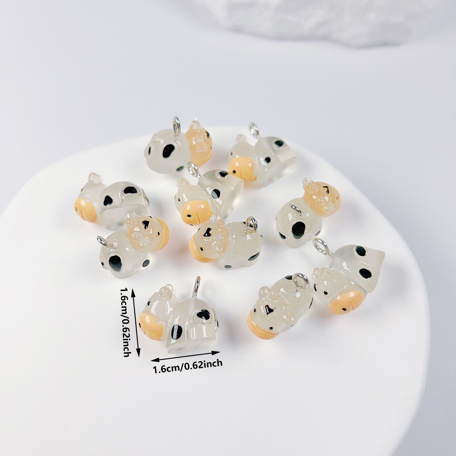 10 PCS/Package 13 * 27mm 16 * 16mm Resin Tortoise Animal Cattle Pendant display picture 4