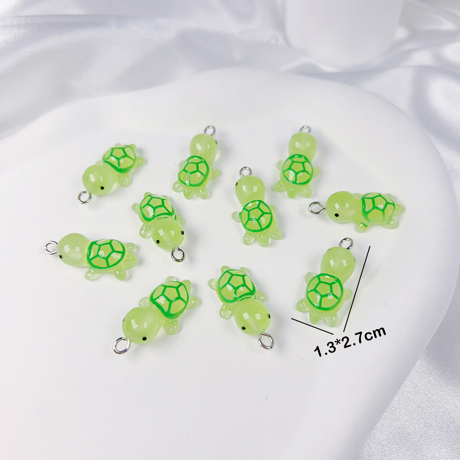 10 PCS/Package 13 * 27mm 16 * 16mm Resin Tortoise Animal Cattle Pendant display picture 5