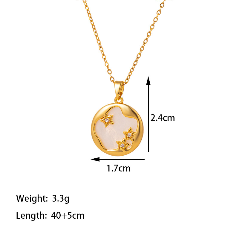 304 Stainless Steel 18K Gold Plated Casual Simple Style Commute Inlay Dolphin Flower Butterfly Acrylic Artificial Rhinestones Pendant Necklace display picture 4