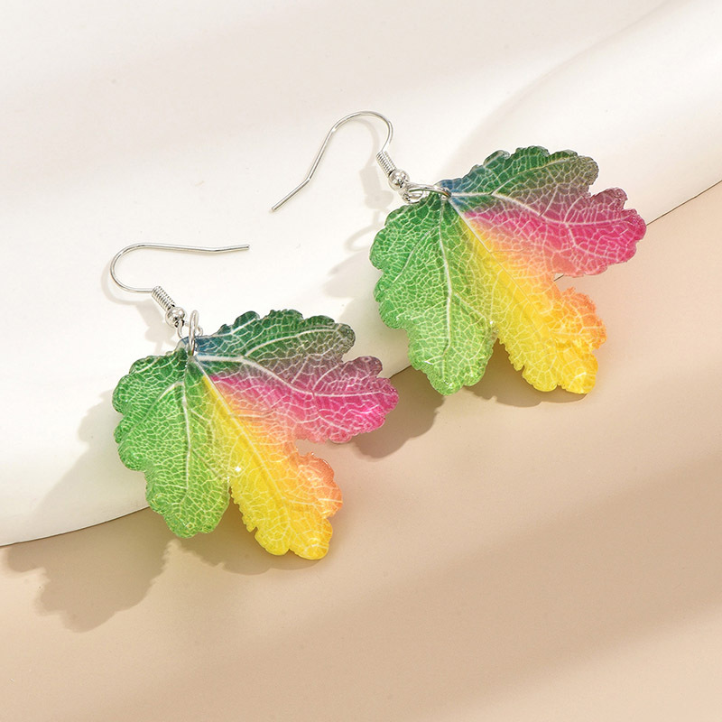 1 Pair Casual Simple Style Maple Leaf Arylic Drop Earrings display picture 5