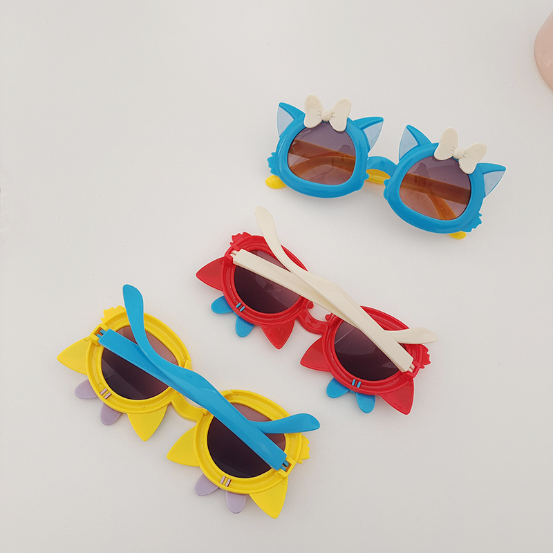 Y2K Sweet Artistic Cat Bow Knot Pc Resin Oval Frame Full Frame Kids Sunglasses display picture 5