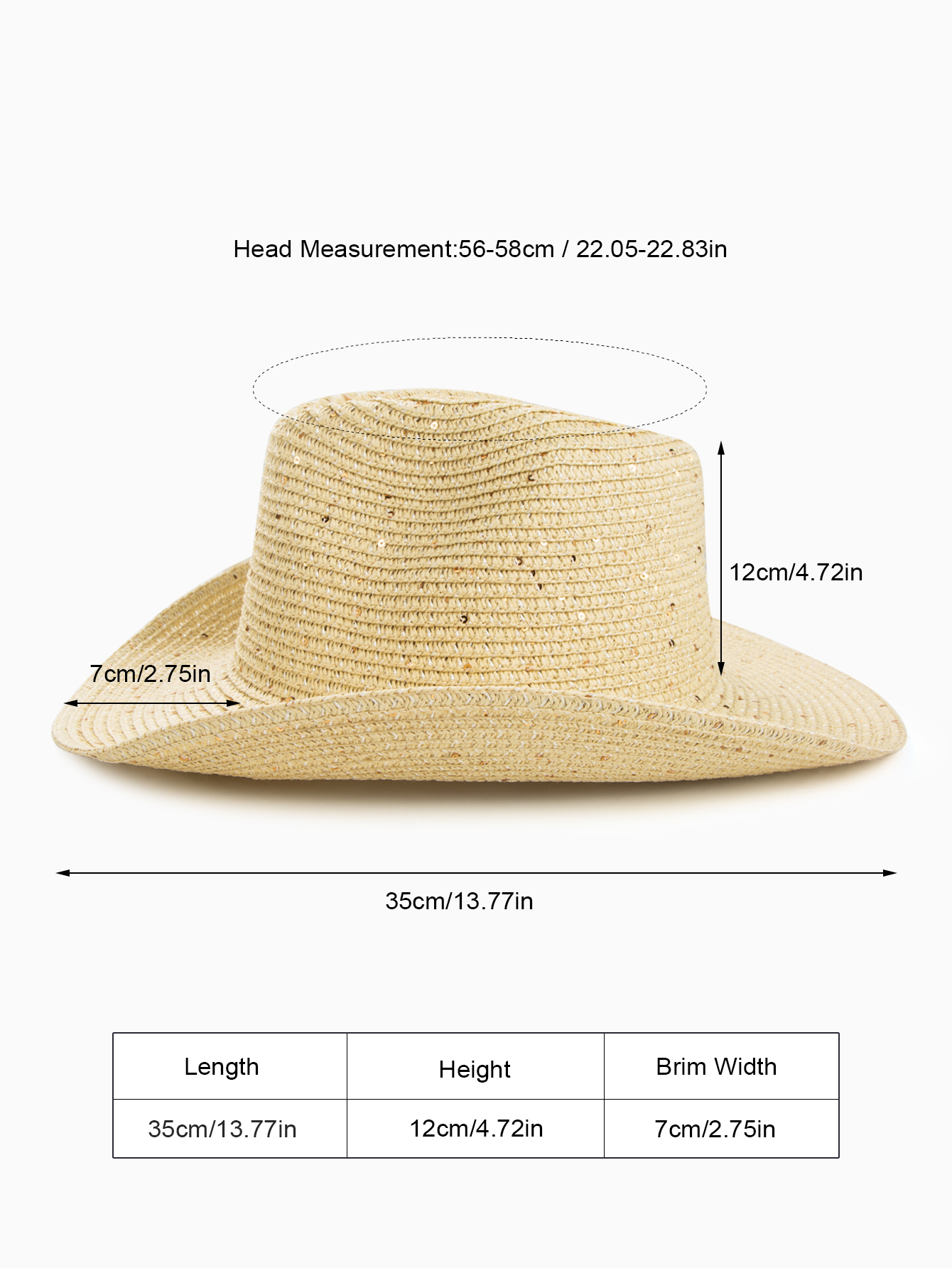 Women's Casual Solid Color Sequins Crimping Big Eaves Straw Hat display picture 2