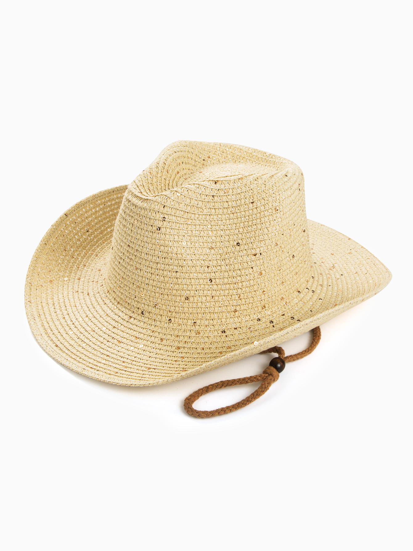 Women's Casual Solid Color Sequins Crimping Big Eaves Straw Hat display picture 5