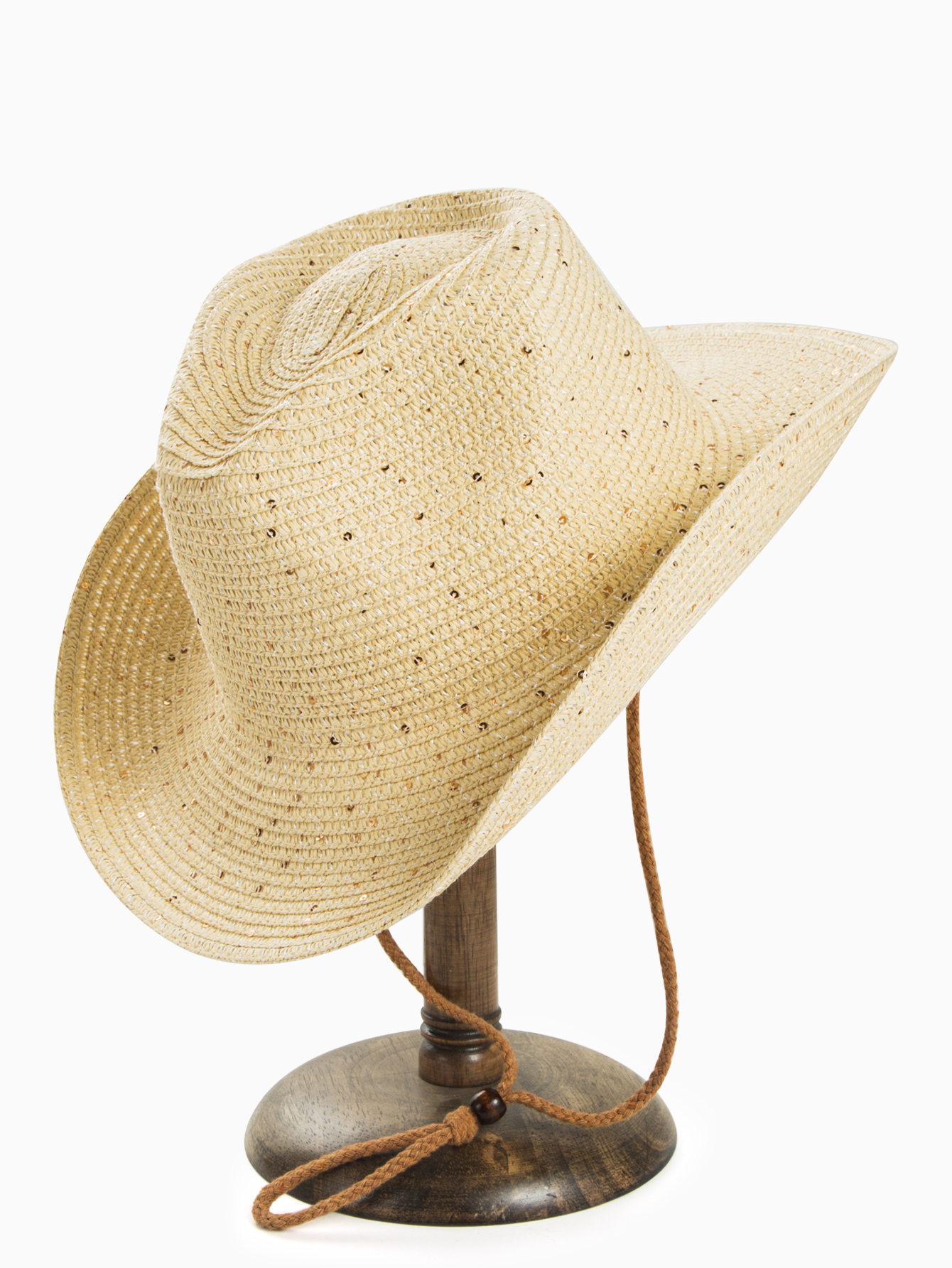 Women's Casual Solid Color Sequins Crimping Big Eaves Straw Hat display picture 9