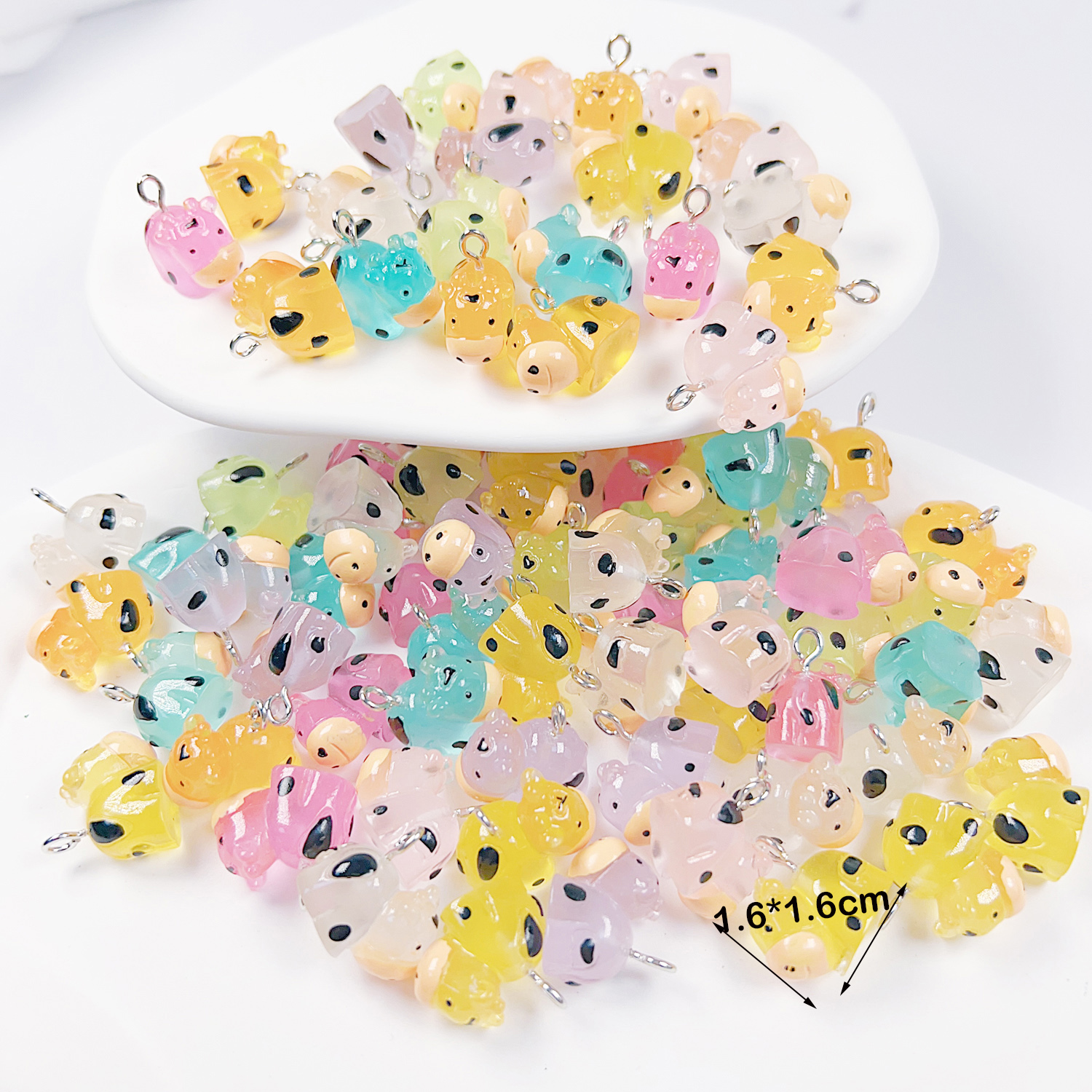 10 PCS/Package 13 * 27mm 16 * 16mm Resin Tortoise Animal Cattle Pendant display picture 3