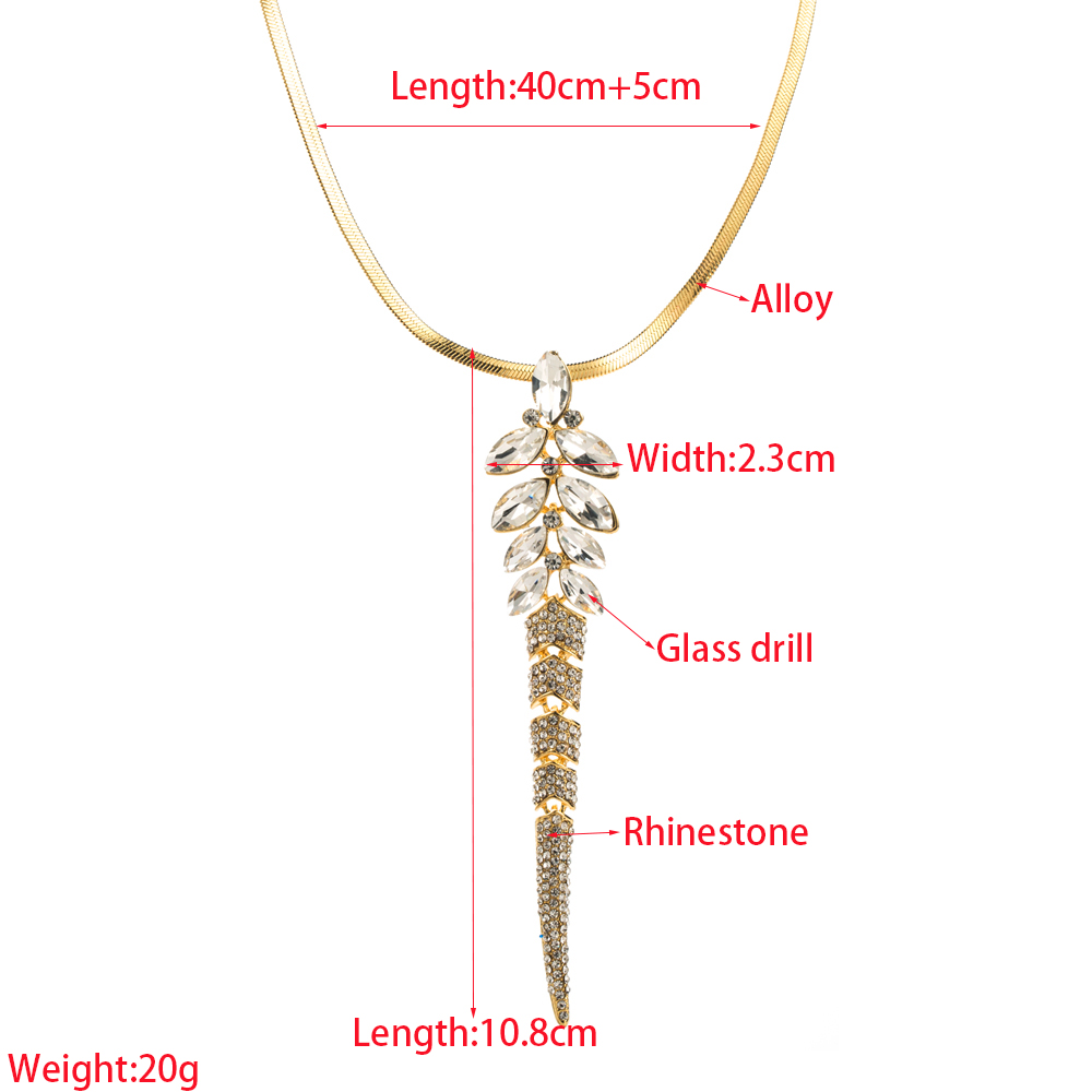 Vacation Simple Style Color Block Alloy Inlay Rhinestones Gold Plated Silver Plated Women's Pendant Necklace display picture 1