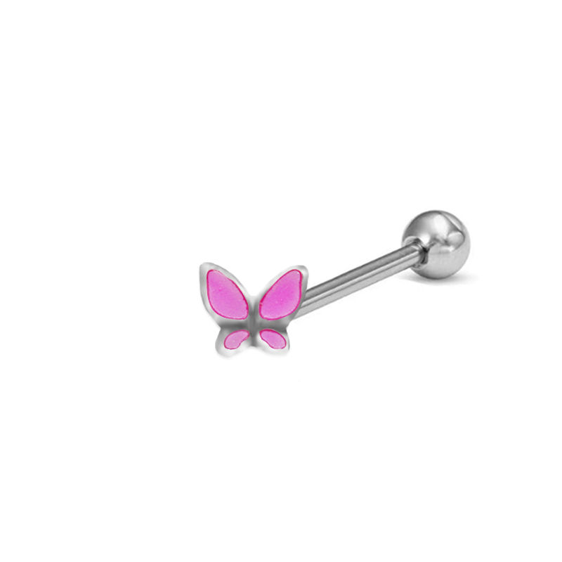1 Piece Tongue Rings Cute Tropical Simple Style Lips Fruit Stainless Steel Copper Epoxy Lacquer Painting Inlay Acrylic White Gold Plated Tongue Rings display picture 14