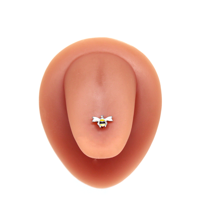 1 Piece Tongue Rings Cute Tropical Simple Style Lips Fruit Stainless Steel Copper Epoxy Lacquer Painting Inlay Acrylic White Gold Plated Tongue Rings display picture 27