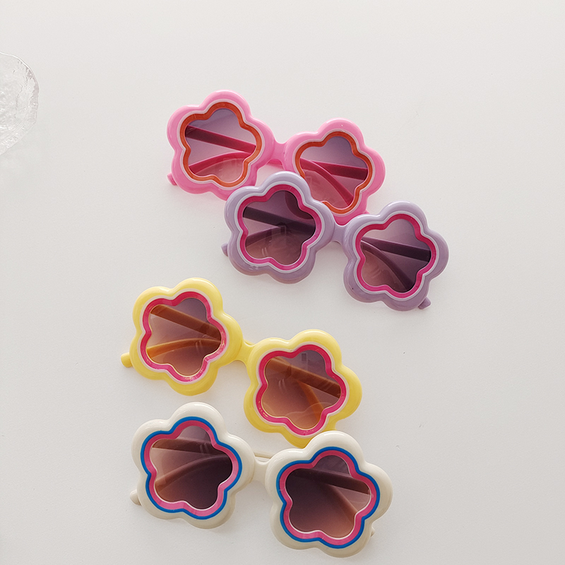 Hip-Hop Sweet Artistic Flower Pc Resin Oval Frame Full Frame Kids Sunglasses display picture 5