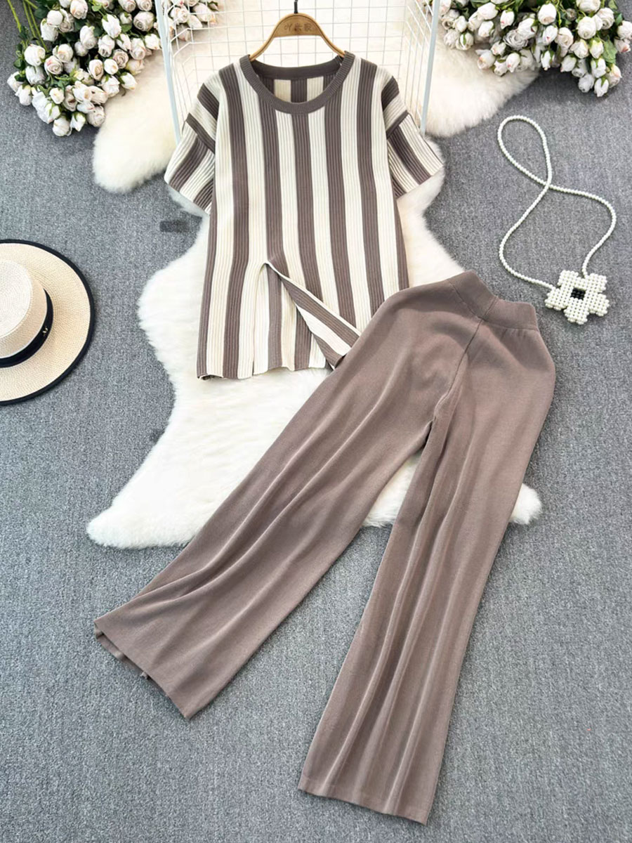 Daily Street Women's Casual Stripe Polyester Pants Sets Pants Sets display picture 3